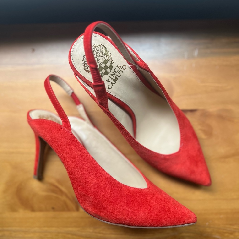 Vince Camuto Suede Slingback Heels